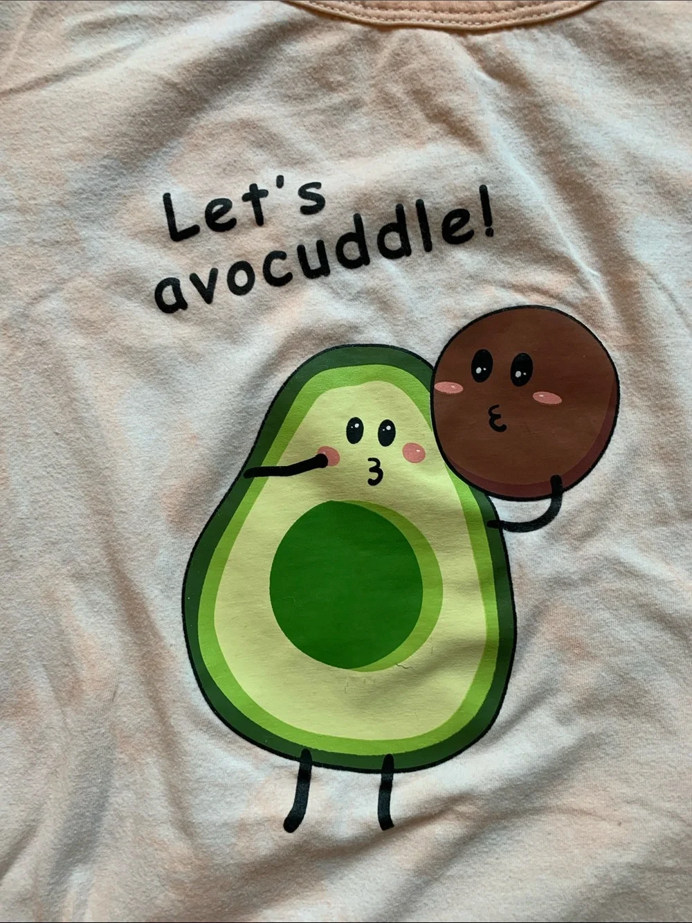 Kids Pink Avocado Graphic Pajama Set